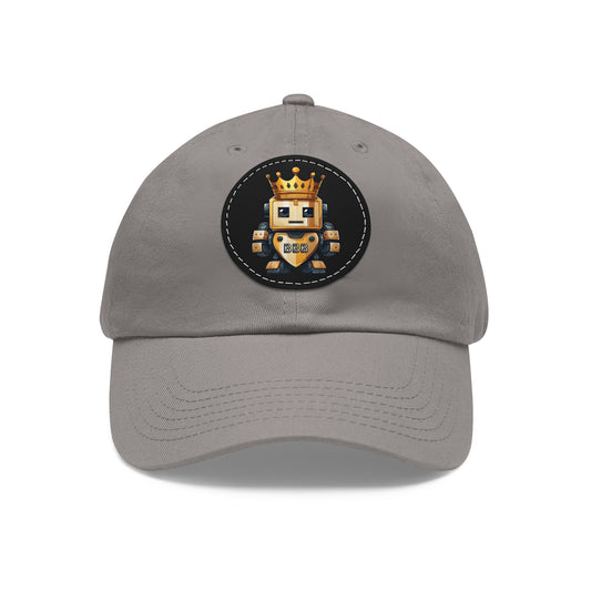 Make BlunderBot your crown with the BBB leather patch hat
